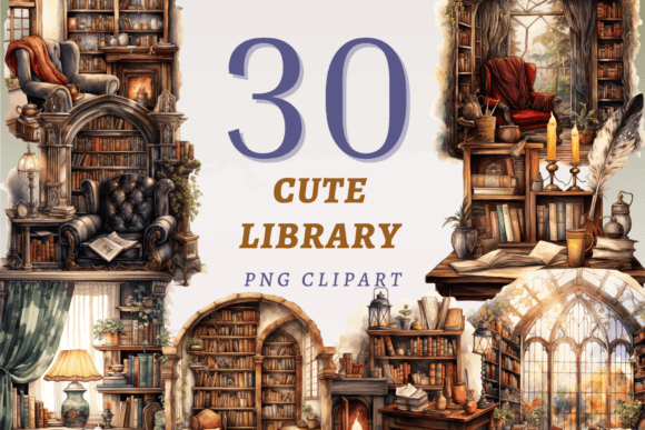 Download Cute Library PNG Bundle - Library Collection
