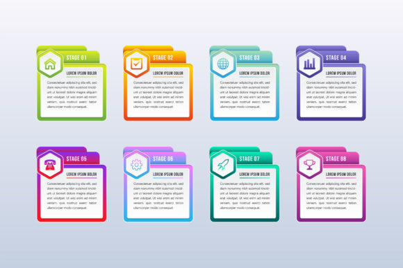 Download Infographic 3D Hexagon Square Gradient - Premium Resources