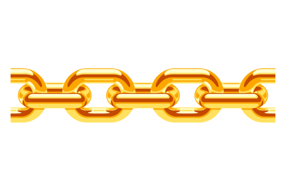 Download Connected Links Border. Realistic Shiny - Connected Collection