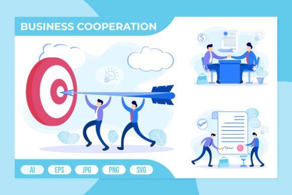 Download Business Cooperation Illustration - Cooperation Collection