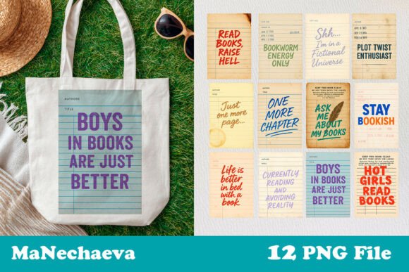 Download Funny Quote Retro Library Book Card PNG - Library Collection