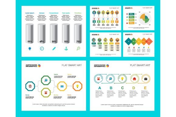 Download Colorful Infochart Diagrams Set for Pres - Infochart Collection
