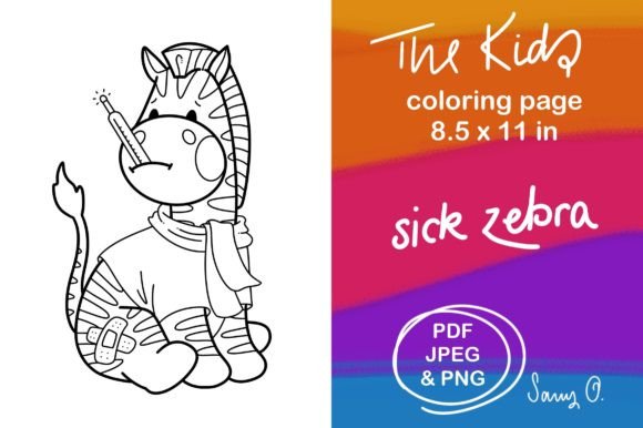 Download Zebra Cute Animals Fever Coloring Page - Fever Collection