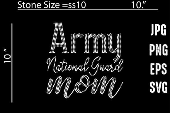 Download Army National Guard Mom Rhinestone - Guard Collection